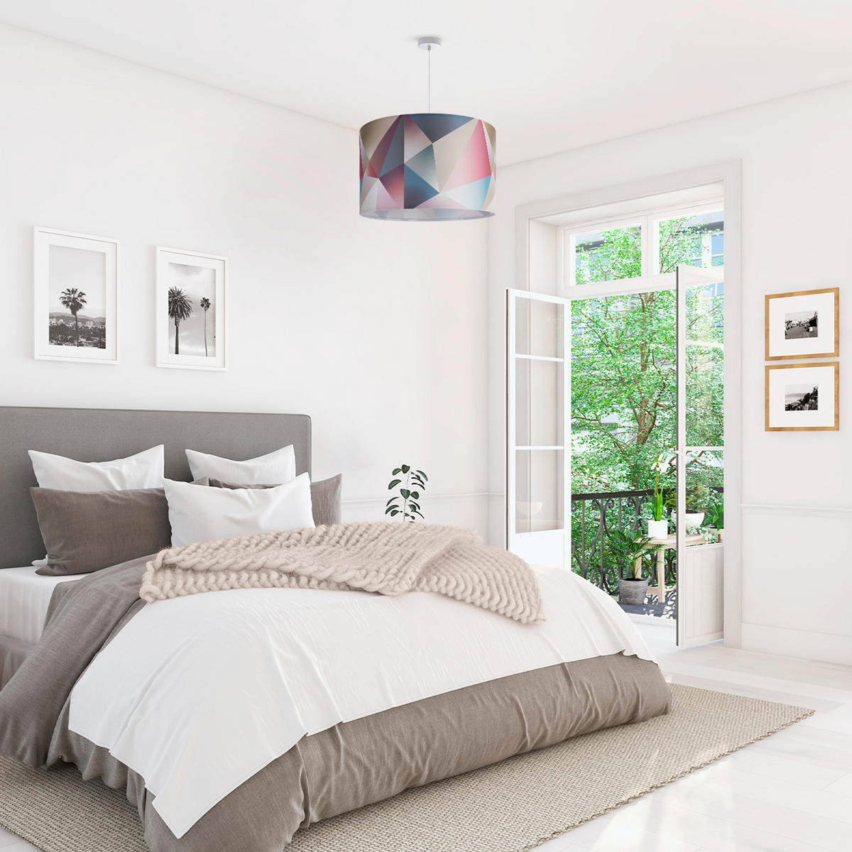 PENDELLEUCHTE Hugo Pd1 Kos 310 - Multicolor/Weiß, Metall (45.5/45.5/27cm) - Paco Home