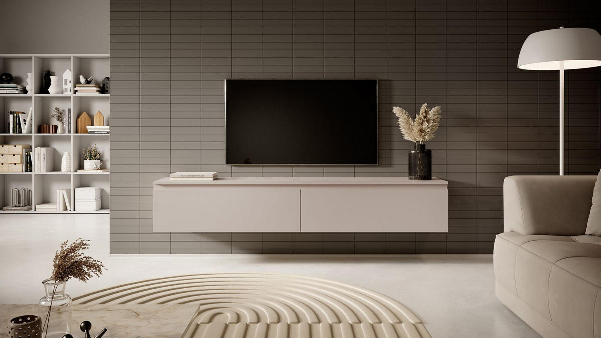 TV stolek Seney šedobéžový 175/30/32 cm - šedohnědá, kompozitní dřevo (175/30/31.6cm) - Selsey