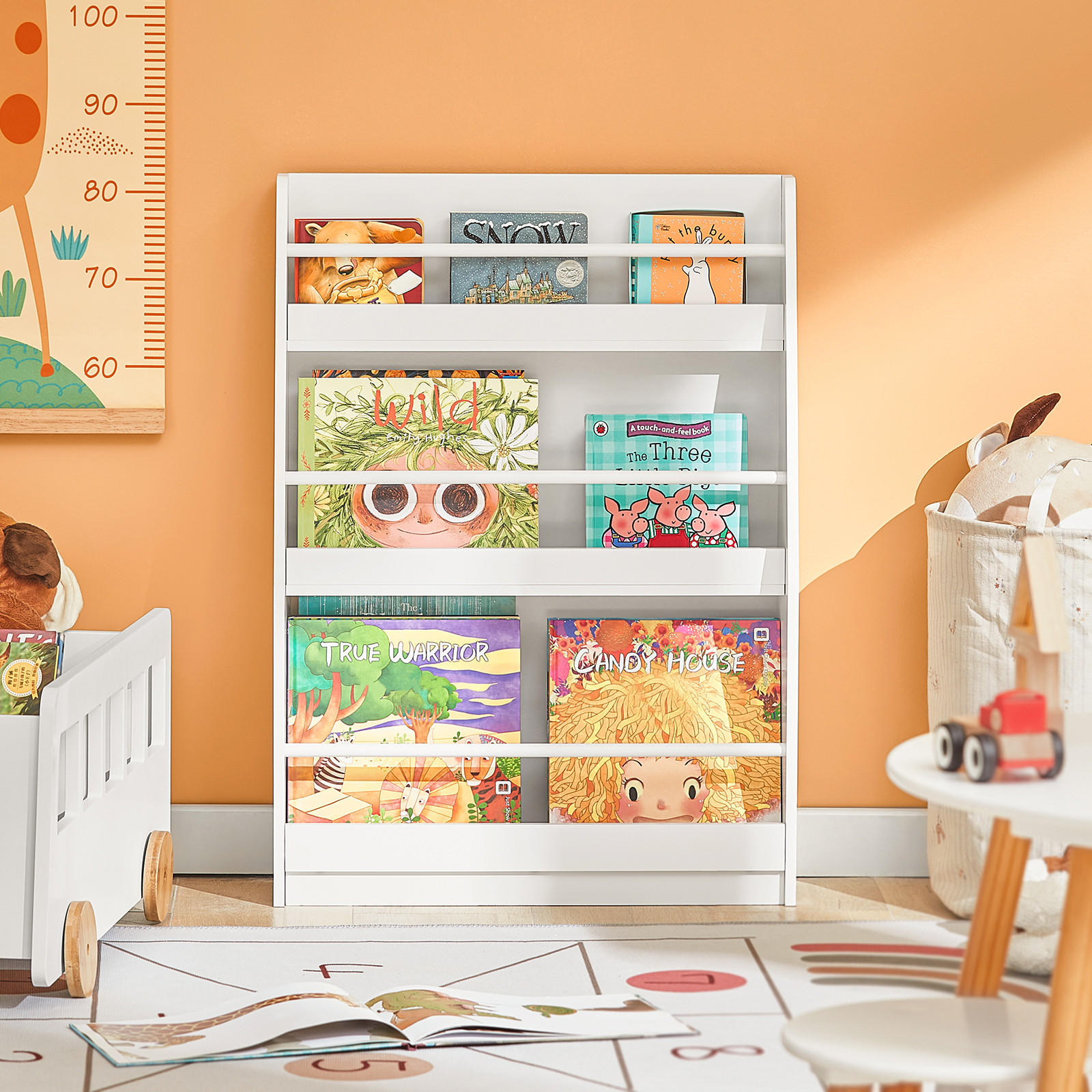 KINDERREGAL Weiß - Weiß, Holzwerkstoff (58/81/18cm) - SoBuy