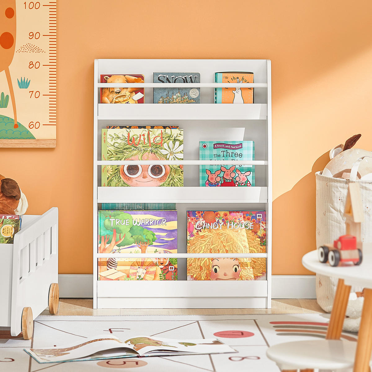 KINDERREGAL Weiß - Weiß, Holzwerkstoff (58/81/18cm) - SoBuy