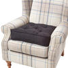 SITZKISSEN braun 50/50/10 cm – Sesselkissen, Velours - Schwarz, Textil (50/50/10cm) - Homescapes