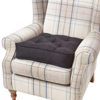 SITZKISSEN braun 50/50/10 cm – Sesselkissen, Velours - Schwarz, Textil (50/50/10cm) - Homescapes