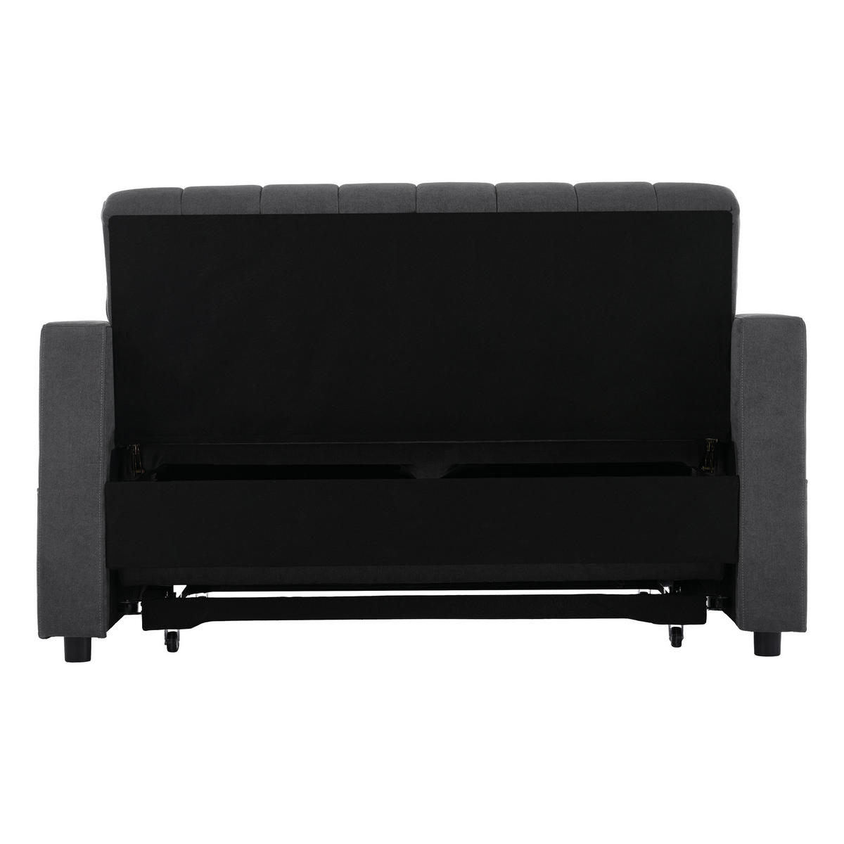 SCHLAFSOFA Multifunktional mit verstellbarer Rückenlehne und Getränkehaltern Grau Baumwolle 136/162/84 cm - Grau, Textil (136/84/162cm) - OKWISH