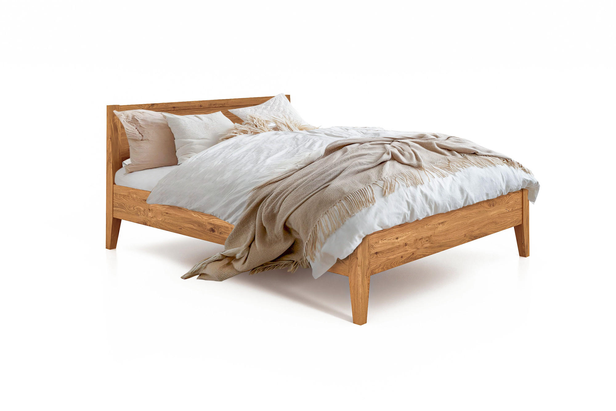 MASSIVHOLZBETT ELIAS 7 90x220 Wildeiche - Alteiche, Holz (90/220cm) - byoak