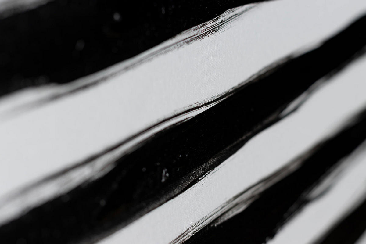 ACRYLBILD HANDGEMALT 120/80 cm - Schwarz, Holz/Textil (2.5/80cm) - KUNSTLOFT