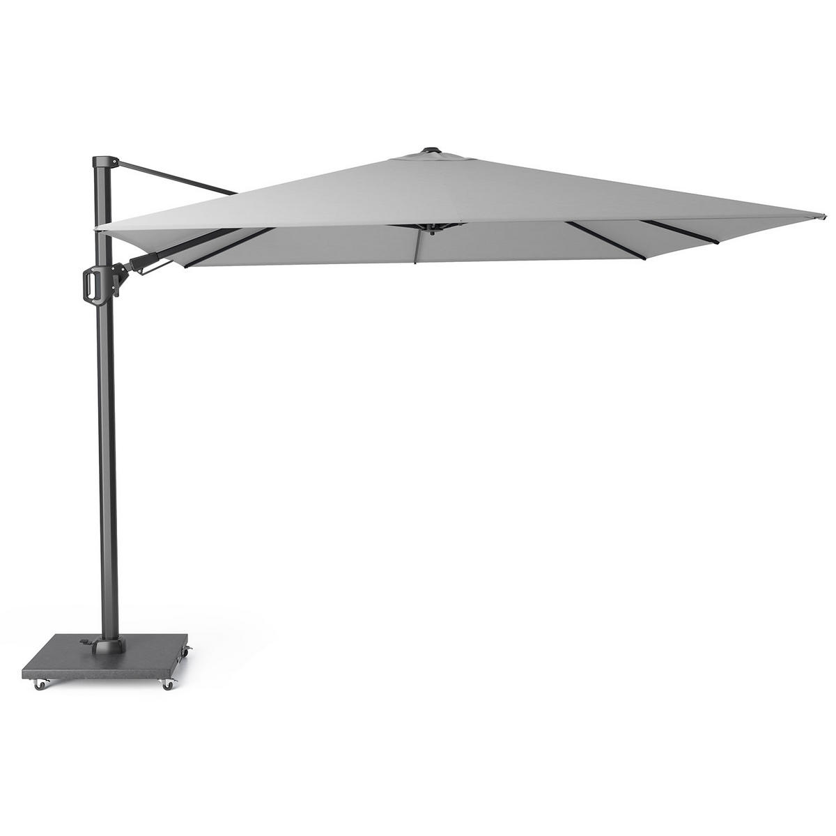 AMPELSCHIRM quadratisch 3 x 3 m Challenger T² Basic 360° kippbar hellgrau/anthrazit - Hellgrau, Metall (300/300cm) - Platinum