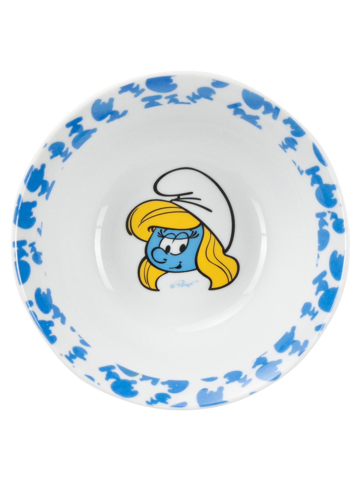 FRÜHSTÜCKSSET Die Schlümpfe Blau 3-teilig - Blau, Keramik (23.8/11.2/23.3cm) - United Labels