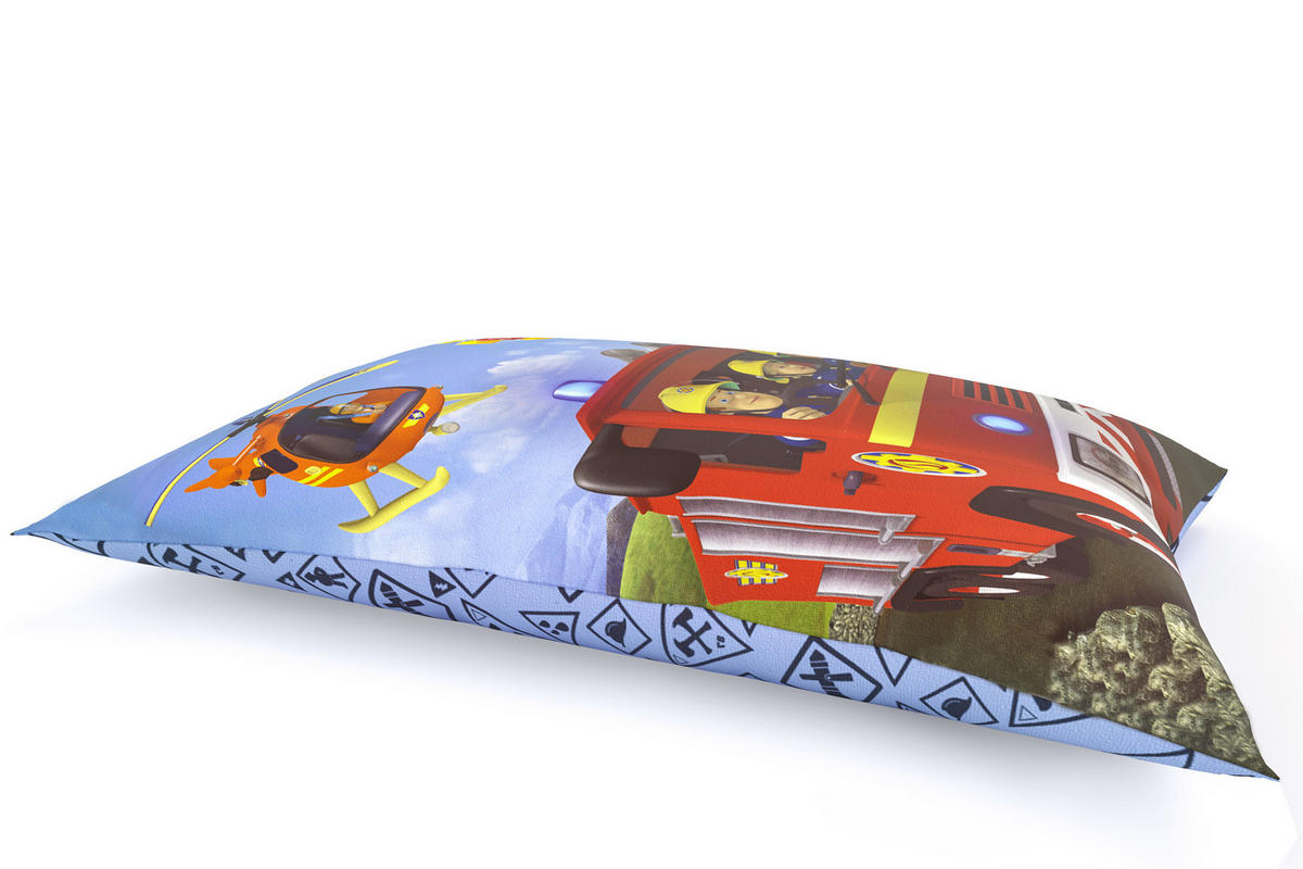 KINDER-SITZSACK - Feuerwehrmann Sam - Rot/Weiß, Textil (100/25/135cm) - Green Bean