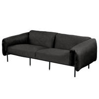 3-SITZER OUTDOOR-SOFA - Schwarz, Textil/Metall (224/70/98cm) - home24