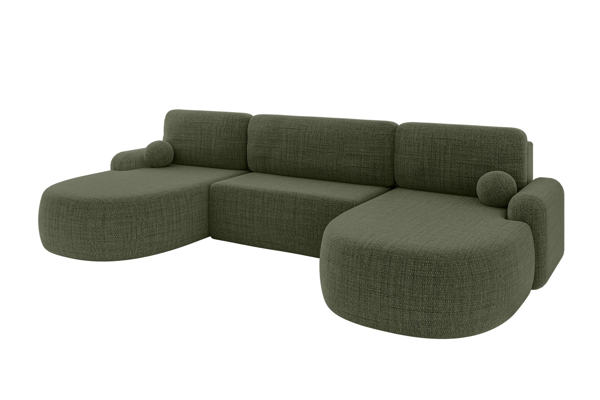 Altdecor Wohnlandschaft Dunkelgrün 335x89x172 cm