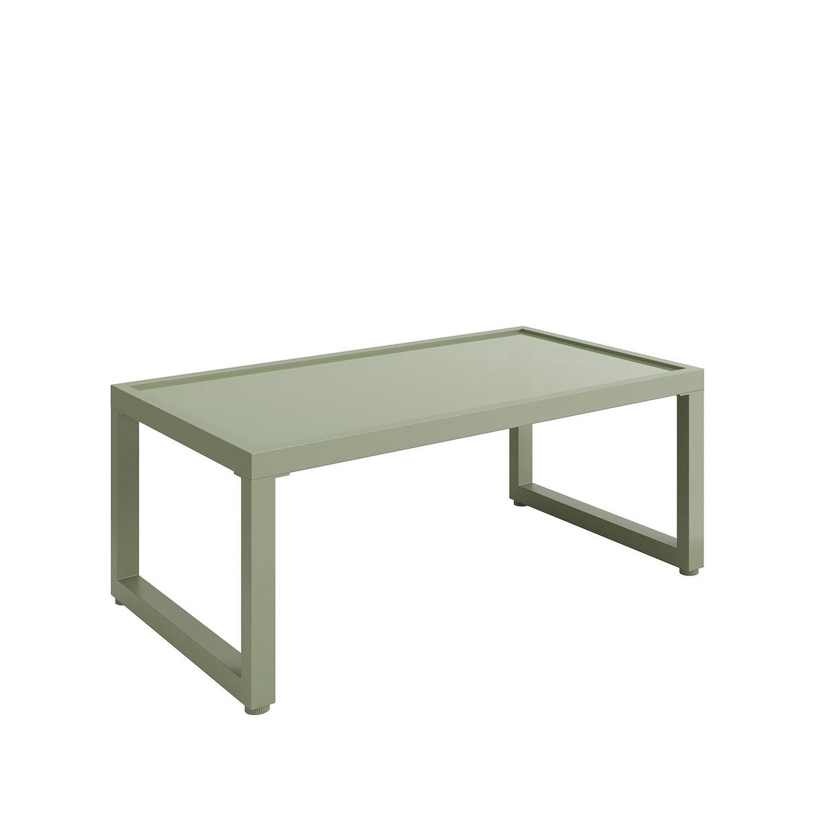 GARTENMÖBEL 120x65x72cm grün aus verzinktem Eisen und Glas - Grün, Metall - Modfu