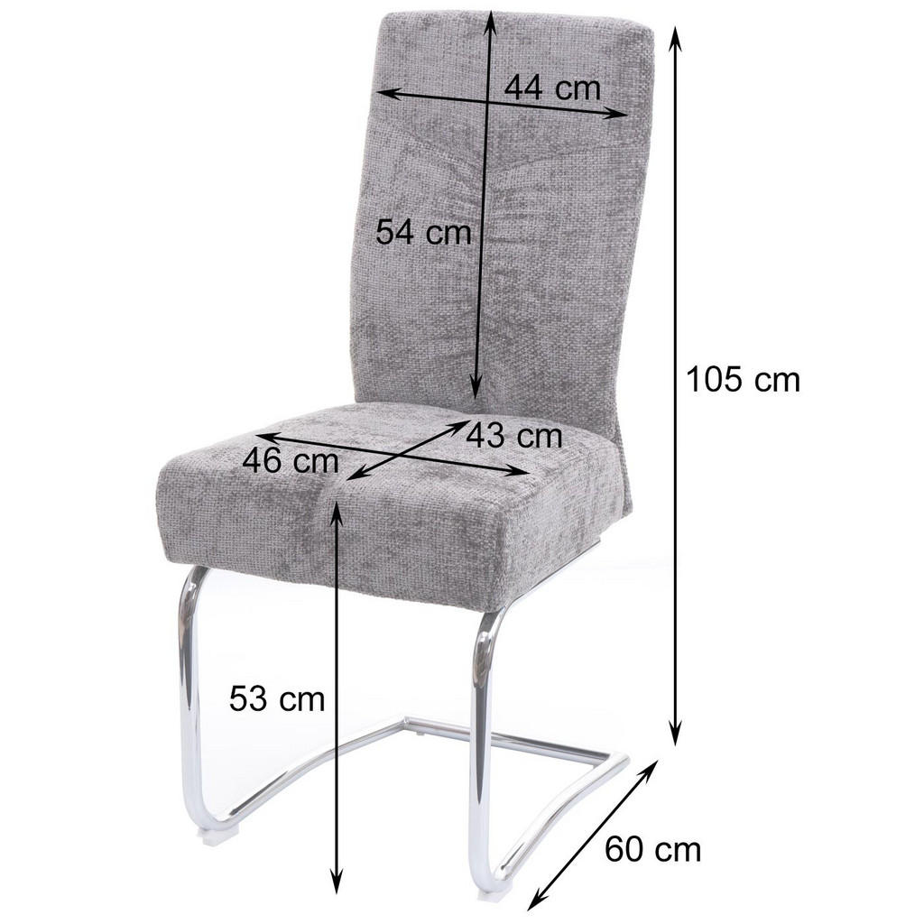 Thumbnail - MCW Esszimmerstuhl, Weiß, Textil, 46x105x60 cm, Esszimmer, Stühle, Esszimmerstühle, Vierfußstühle