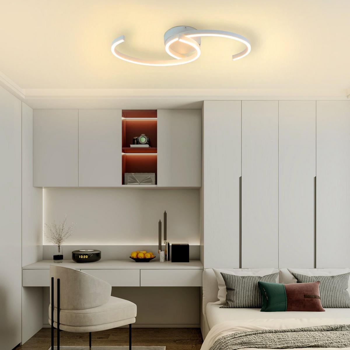 LED-DECKENLEUCHTE Oliver 60/16/9 cm - Weiß, Metall (60/16/9cm) - Nettlife