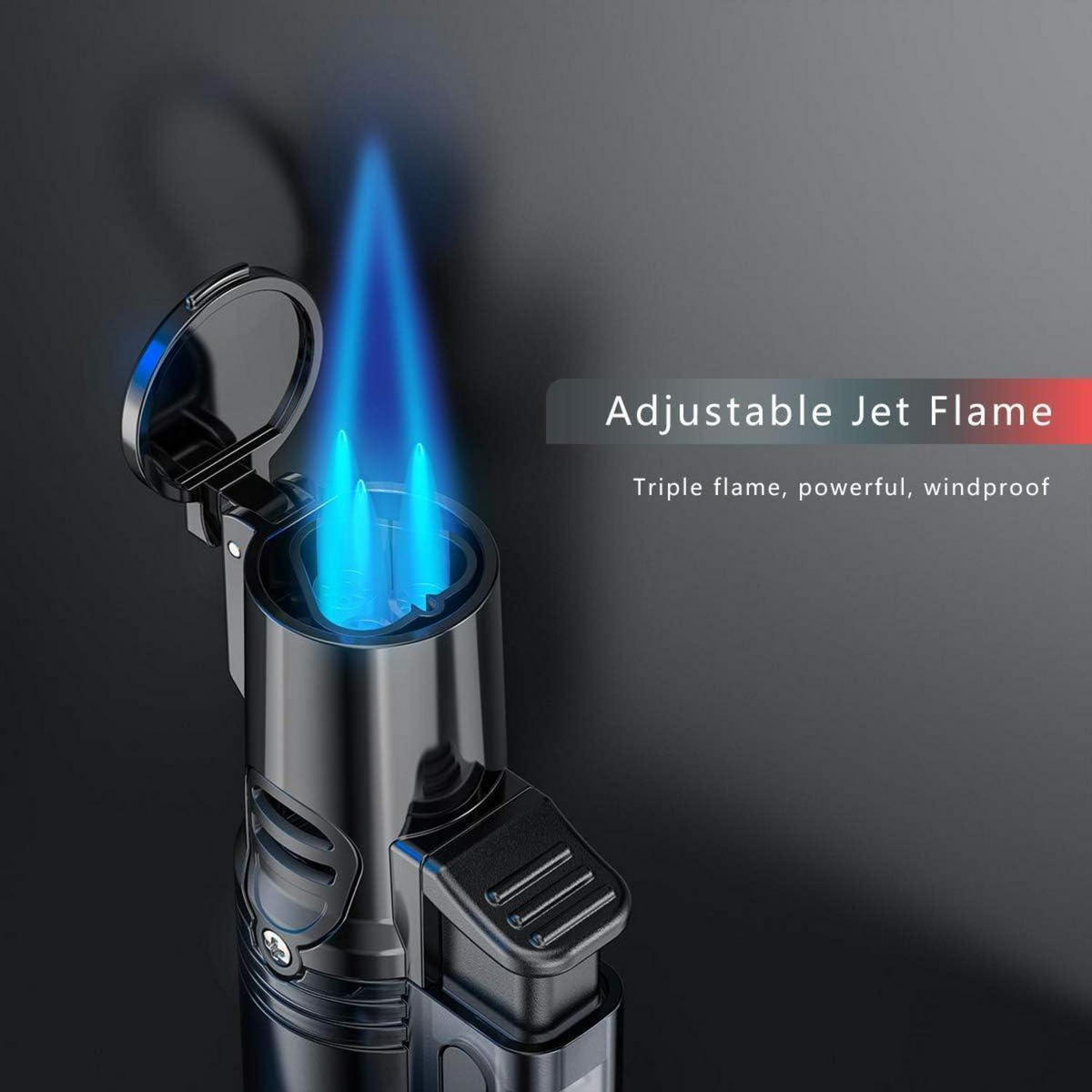 STURMFEUERZEUG 2-teiliges Set Jetflamme nachfüllbar - Multicolor, Kunststoff (2.2/3.4/8.4cm)