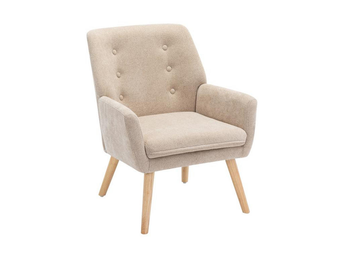 SESSEL - Stoff - Beige - SERINO - Beige, Textil (68/79/65cm) - Vente-Unique