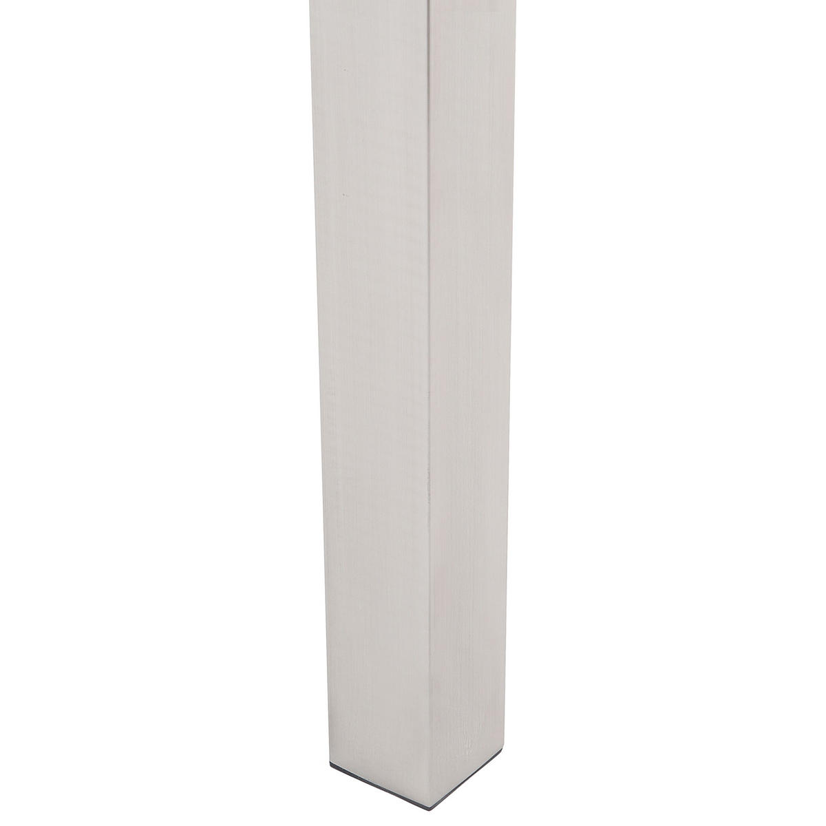 GARTENTISCH Edelstahl/Naturstein schwarz geflammt 220/100 cm Grosseto - Silberfarben/Schwarz, Stein (220/100/74cm) - Beliani
