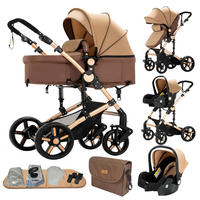 KINDERWAGENSET 3-in-1, B588-Khaki - Hellbraun, Metall (80/60cm) - Kaket