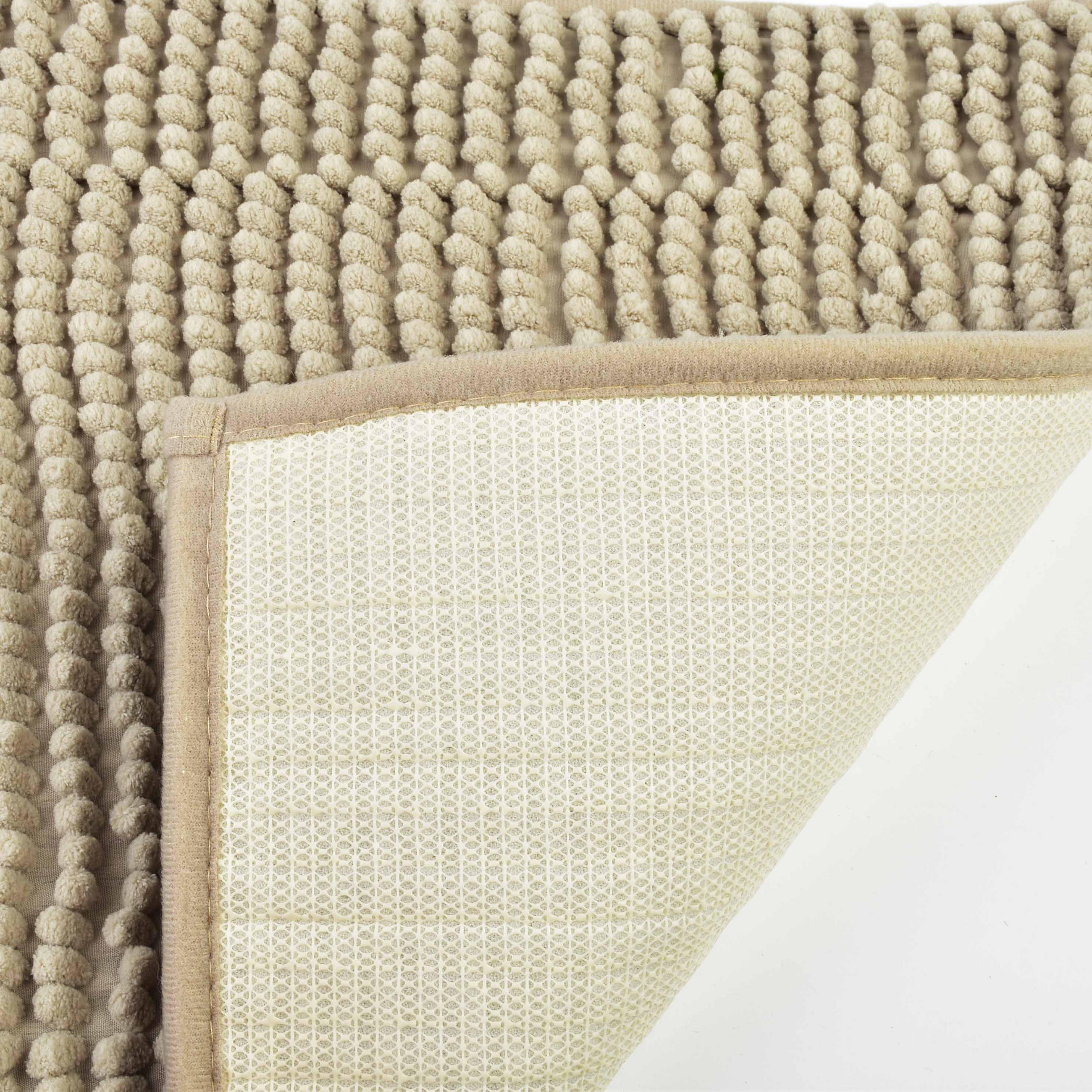 BADEMATTE Zac Grau Graubraun 60/40/1 cm Textilien - Graubraun/Grau, Textil (40/60cm) - Mondex