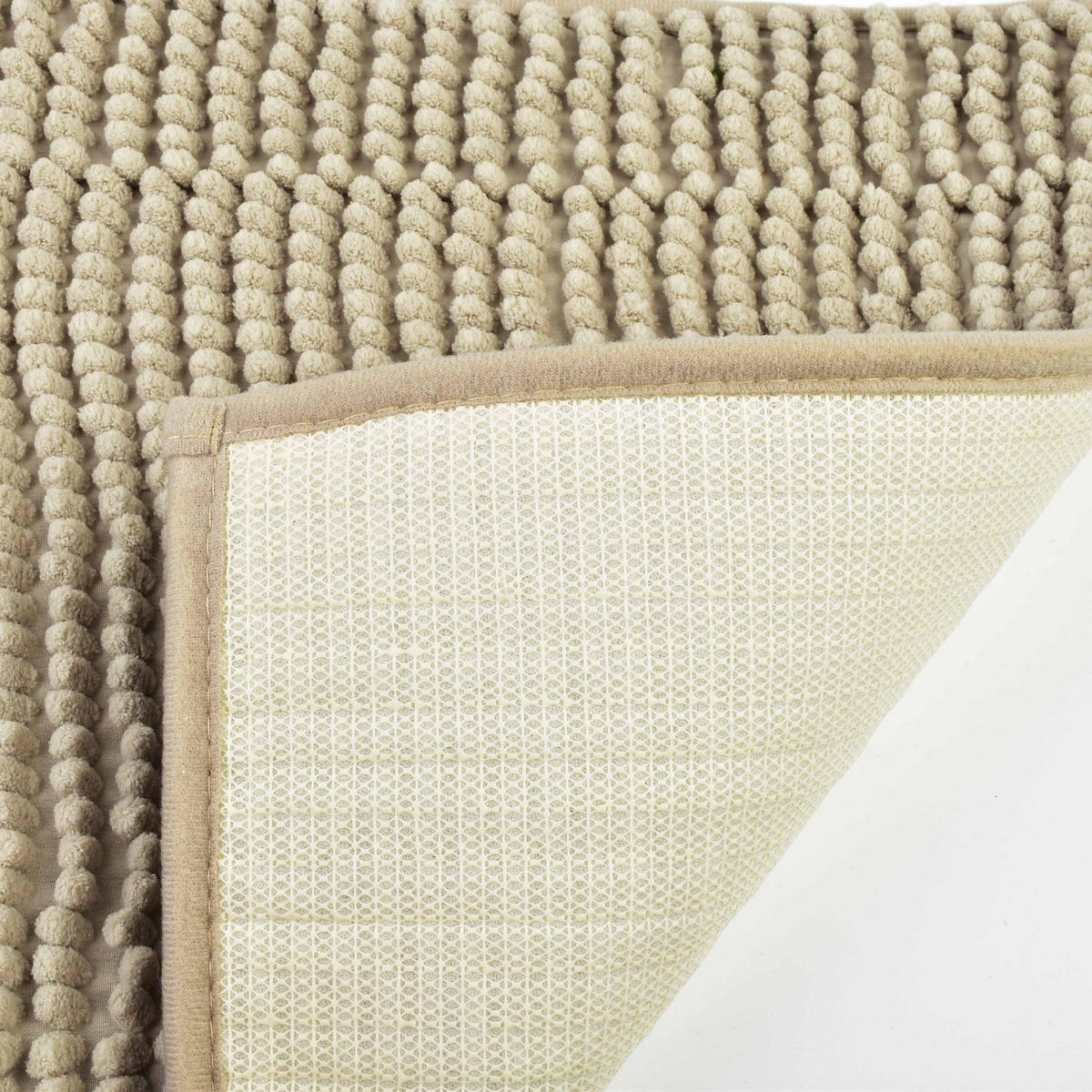 BADEMATTE Zac Grau Graubraun 60/40/1 cm Textilien - Graubraun/Grau, Textil (40/60cm) - Mondex
