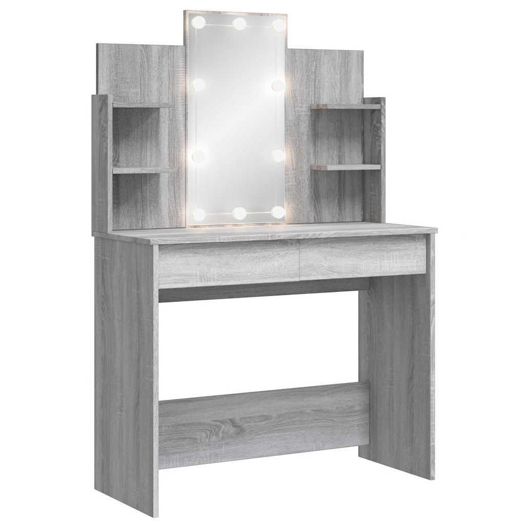 SCHMINKTISCH Curtis 96/40/142 cm - Schieferfarben, Holzwerkstoff (96/142/40cm) - Nettlife