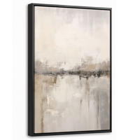 LEINWAND Bilder mit Rahmen - Moderne Kunst - Abstrakt - Beige - 20x30 - Beige, Textil (20/30cm) - MuchoWow