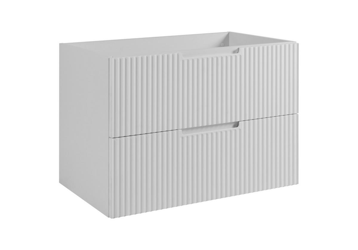 BADEZIMMERSCHRANK : weiß, 80 x 57 x 46 cm - Weiß, Holzwerkstoff (80/57/46cm) - 3XE LIVING