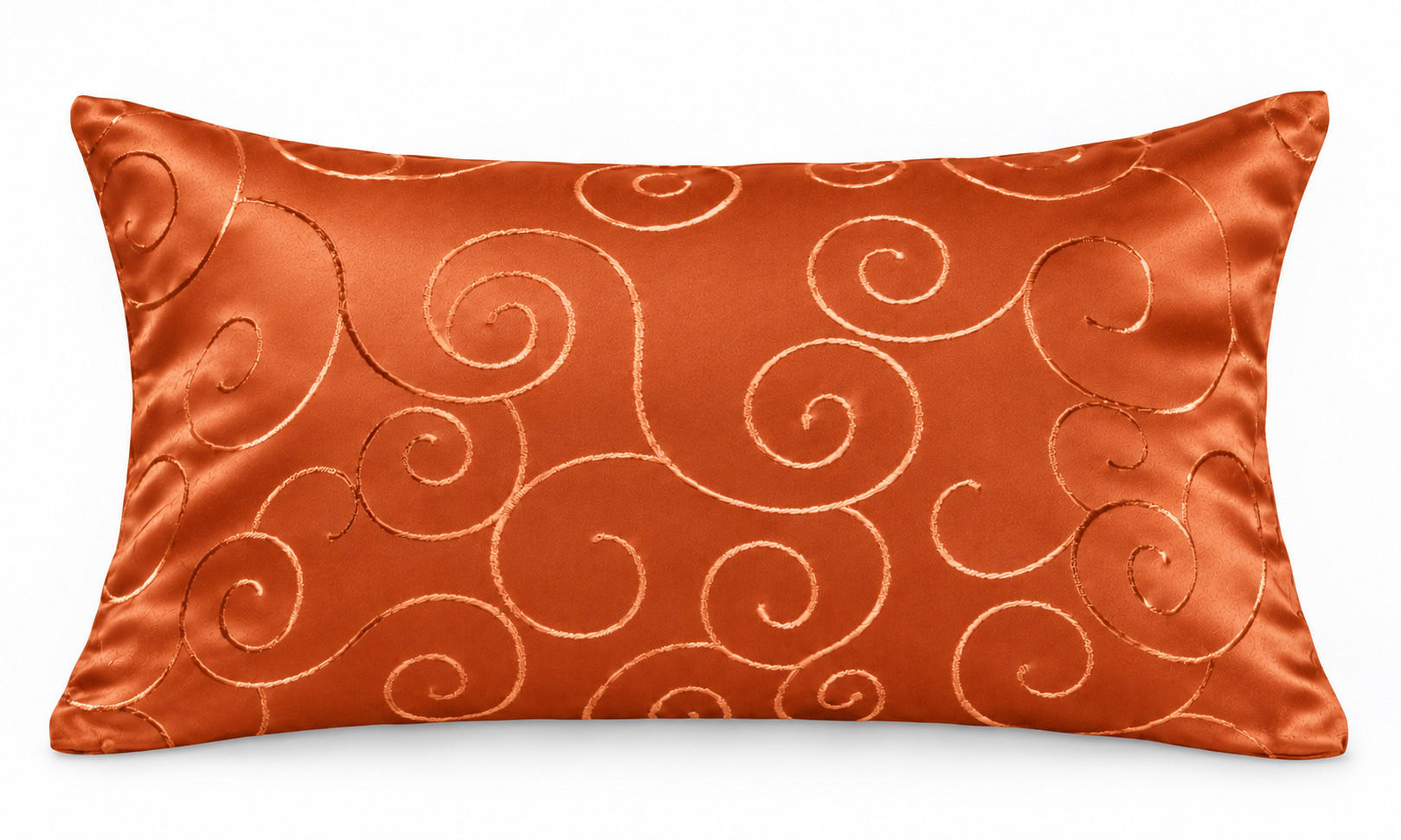 KISSENBEZUG 30x50 cm Terracotta Damast Circle - Terracotta, Textil (30/50cm) - TiborTex