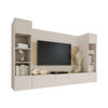 WOHNWAND Deromi I - Beige, Holzwerkstoff (260/150/38cm) - MIRJAN24