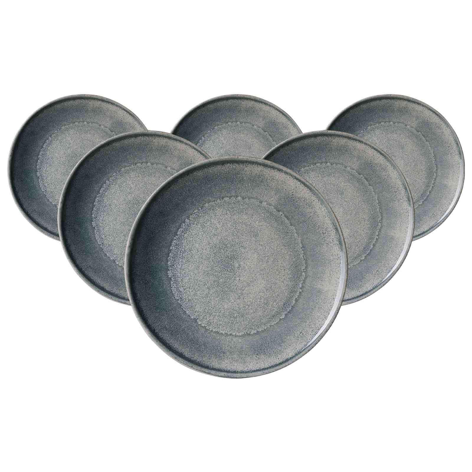 DESSERTTELLER Grana blau-grau ø 20,5 cm 6er Set - Blaugrau, Keramik (20.5cm) - Ritzenhoff Breker