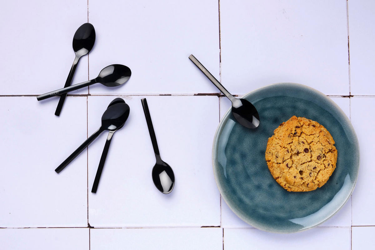 LÖFFEL 6er-Set Emund - Schwarz - Schwarz, Metall - Björn