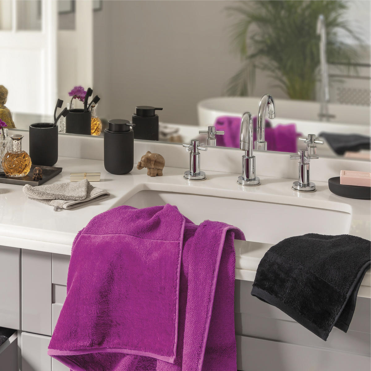 BADEMATTE BAMBOO LUXE - Pink, Textil (50/80cm) - MÖVE
