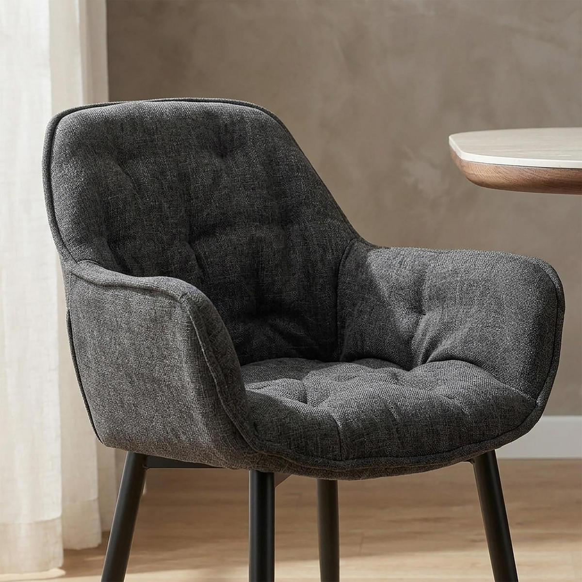 ESSZIMMERSTÜHLE ARDEN 2er-Set grau - Grau, Textil (47/81/60cm) - IDIMEX