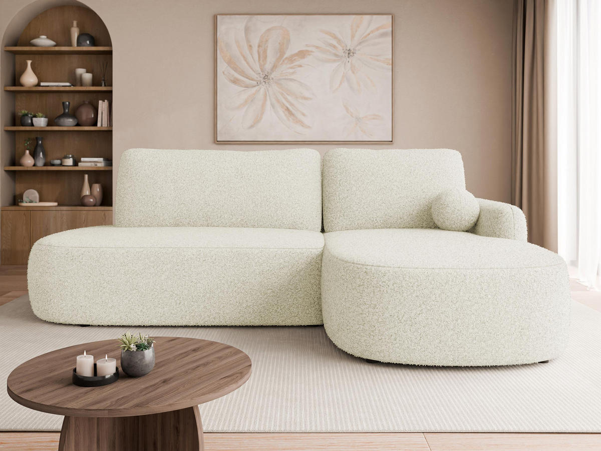 ECKSOFA Loridu O, Seite: Rechts - Schwarz/Naturfarben, Holz/Kunststoff (274/174cm) - MIRJAN24