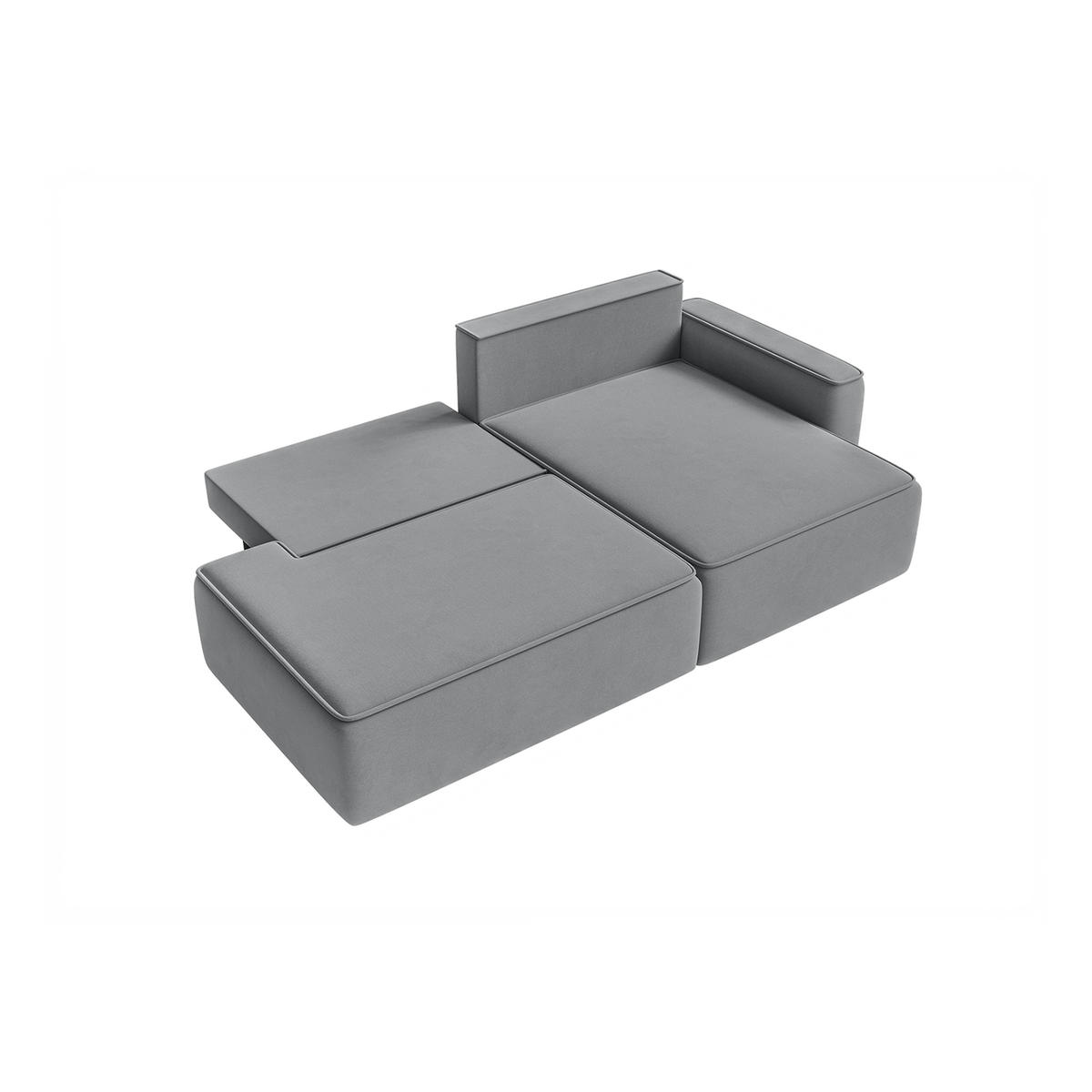 ECKSOFA Sarro mit Schlaffunktion, Grau - Grau, Textil (260/165cm) - Fedve