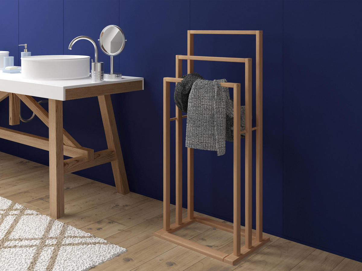 HANDTUCHSTÄNDER Kancja - Eichefarben, Holz (42/82/25cm) - MIRJAN24
