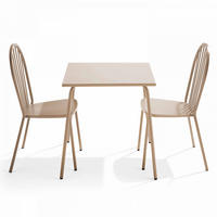 GARTENSET 3-tlg., Taupe - Taupe, Metall - Oviala