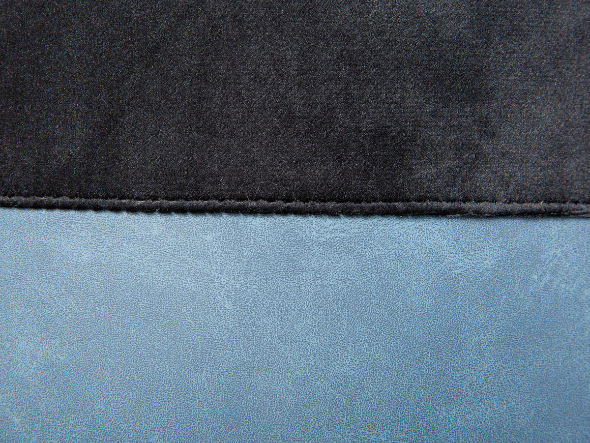 POUF schwarz und blau - Schwarz, Holzwerkstoff (38/43/32cm) - ebuy24