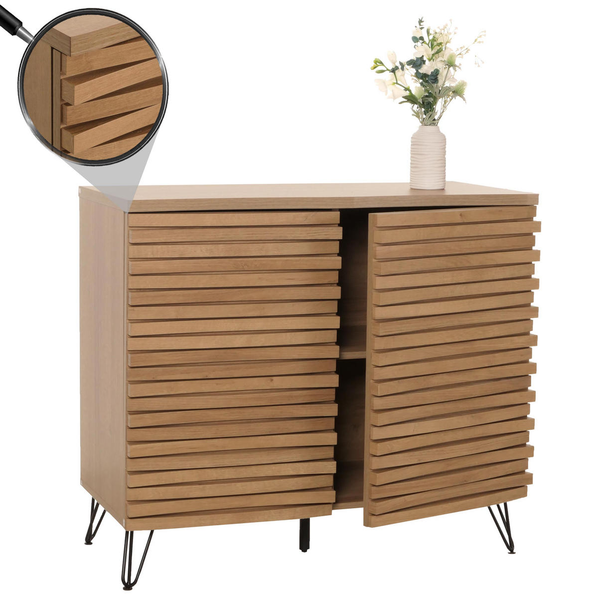 KOMMODE Beige - Beige, Holzwerkstoff (95/85/45cm) - MCW