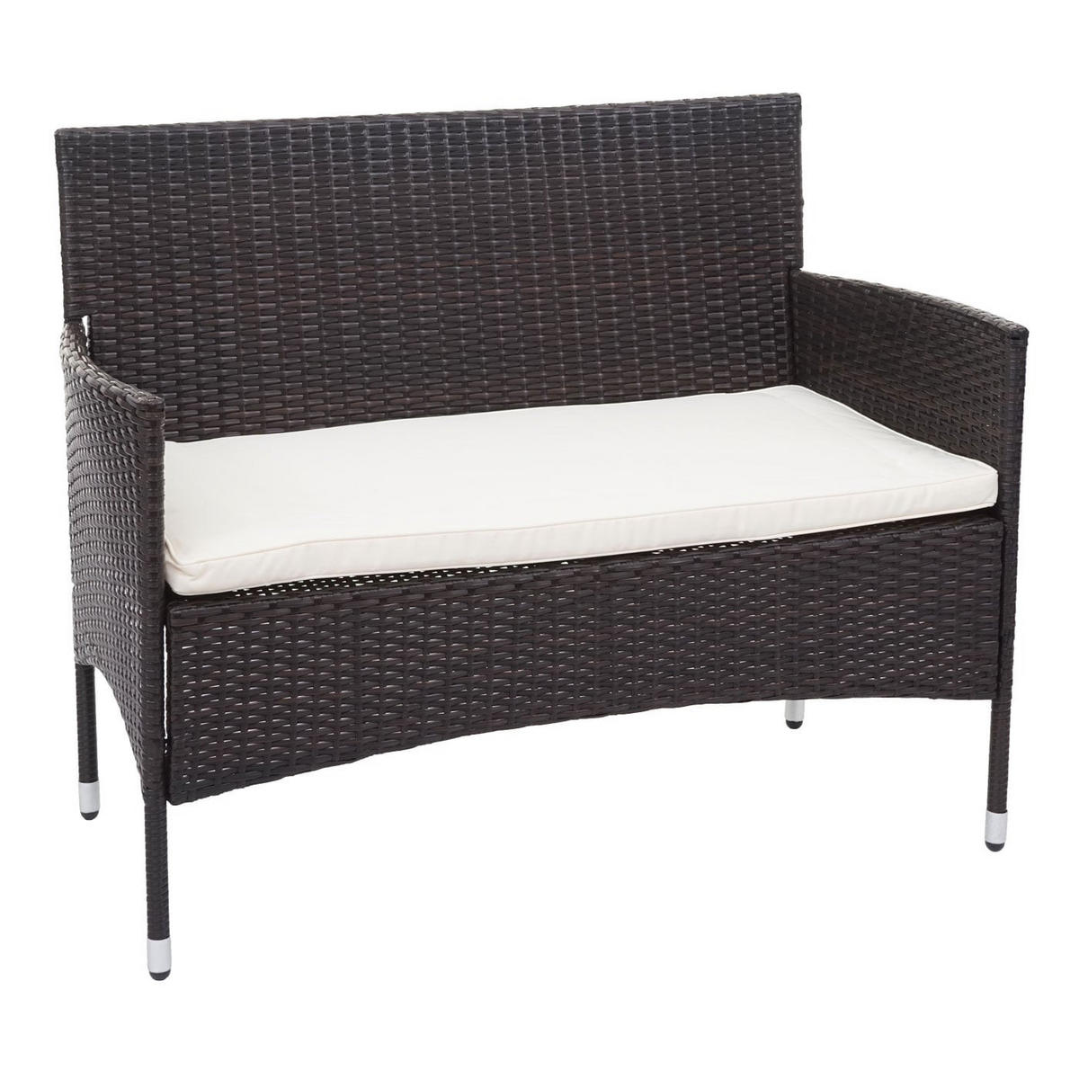 GARTEN-SET Braun Kissen Creme - Braun, Metall - PROREGAL