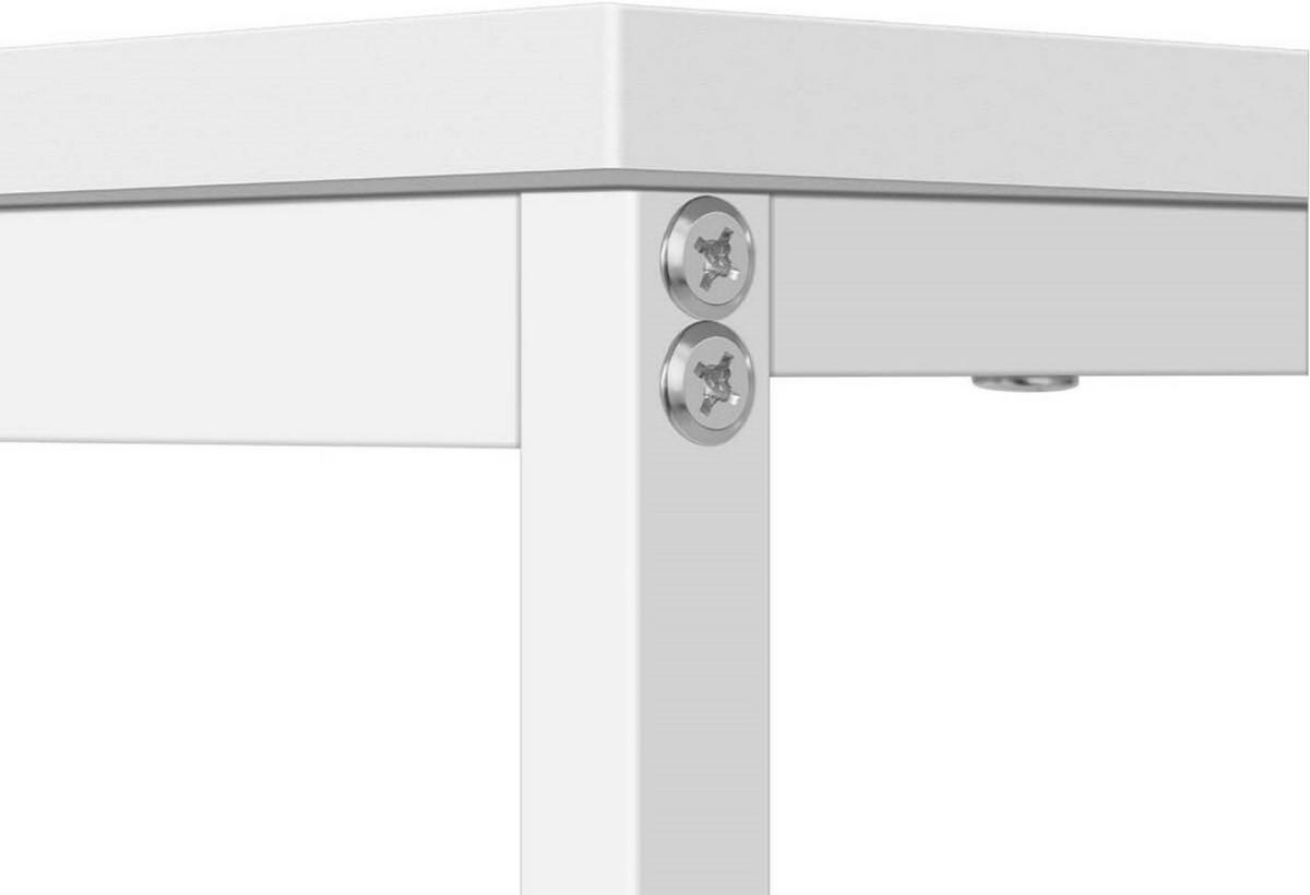 SCHREIBTISCH mit Metallgestell, 120x60x75 cm, Weiß - Schwarz/Weiß, Holzwerkstoff/Metall (60/120/75cm) - Woltu