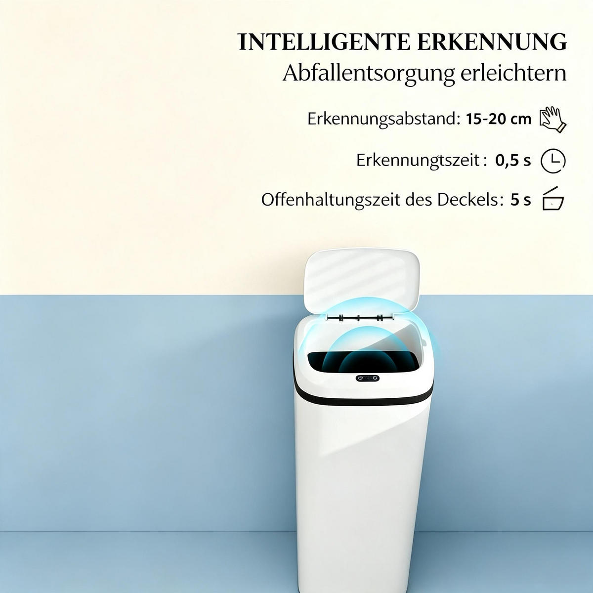ABFALLEIMER - Weiß, Kunststoff (25/84/33cm)