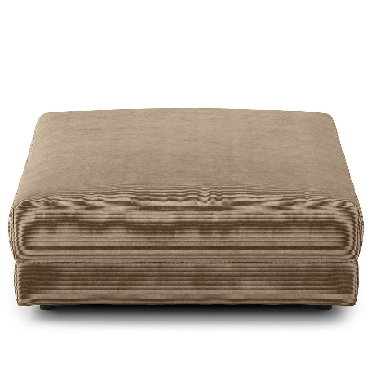 POLSTERHOCKER - Taupe/Schwarz, Kunststoff/Textil (105/38/117cm) - home24