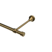 GARDINENSTANGE Primus Lucan 520 cm (geteilt in 4 x 130 cm), 1-läufig (ohne Ringe), 16 mm Ø Messing Antik - Messingfarben/Bronzefarben, Metall (520cm) - INTERDECO