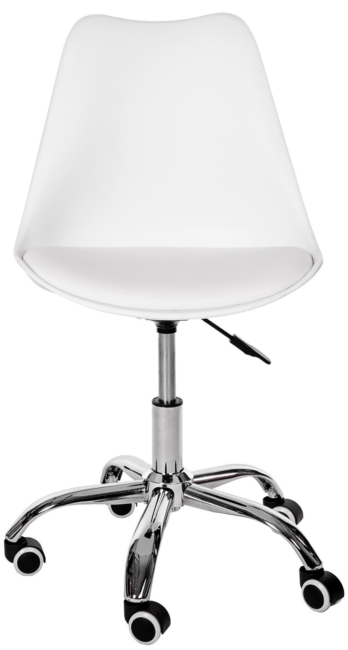 JUGENDDREHSTUHL Weiß / Silber - Silberfarben/Weiß, Textil/Metall (44/90/40cm) - Akord