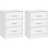 NACHTTISCH 2er Set, 39x54x28 cm, Weiß - Weiß, Holzwerkstoff (39/54/28cm) - Woltu