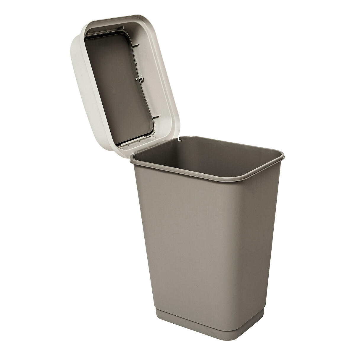 MÜLLEIMER mit Deckel aus Kunststoff 50 l 44/33/60 cm - Grau, Kunststoff (33/60/44cm) - 5five Simply Smart
