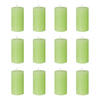 STUMPENKERZE (12er Set) Rustic - Hellgrün, Paraffin (13cm) - Butlers