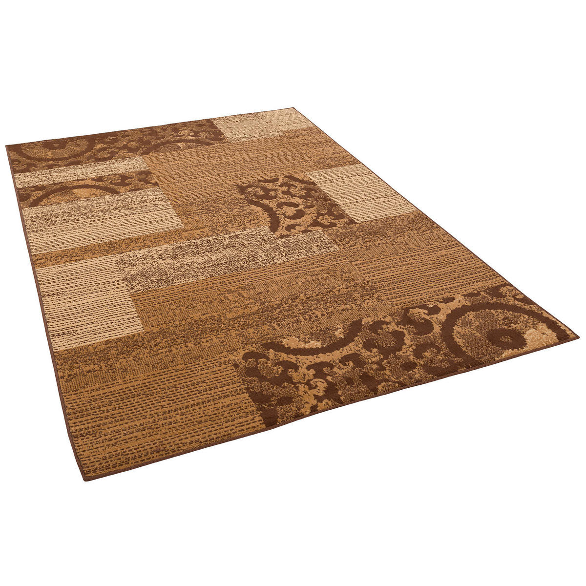 TEPPICH TRENDLINE PATCHWORK - Beige, Textil (120/170cm) - Pergamon