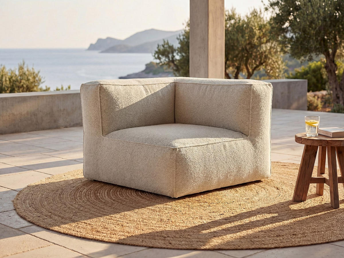 GARTENSESSEL - 1 Person - Stoff - Beige - - Beige, Textil (95/80/95cm) - Vente-Unique