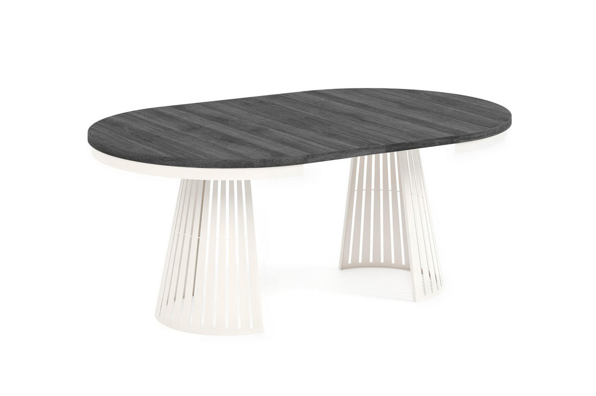 ESSTISCH Cone Bis - Kaschmir/Beige, Holzwerkstoff/Metall (120/120/76cm) - Meblini